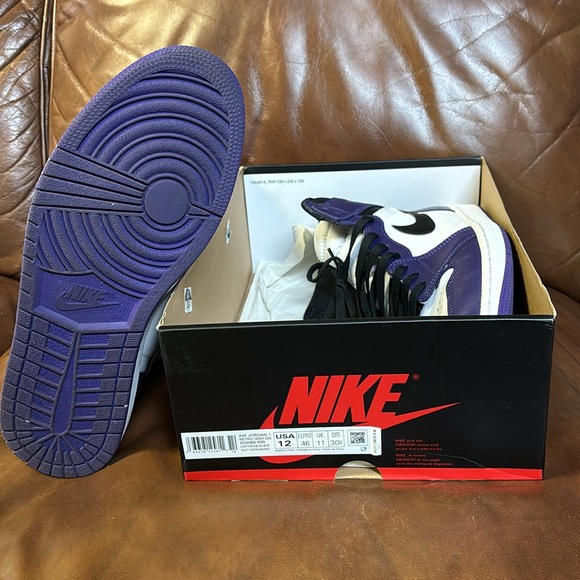 Jordan 1 Retro High Court Purple White - Picture 5 of 6